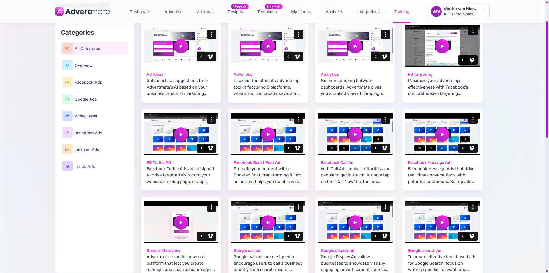Ad Creation & Optimization Tutorial Videos Training - advertmate_com